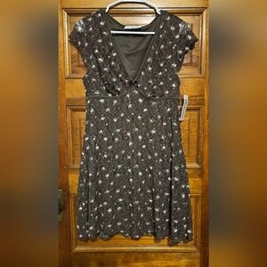 NWT No Boundaries Brown and Pink Floral Mini Dress